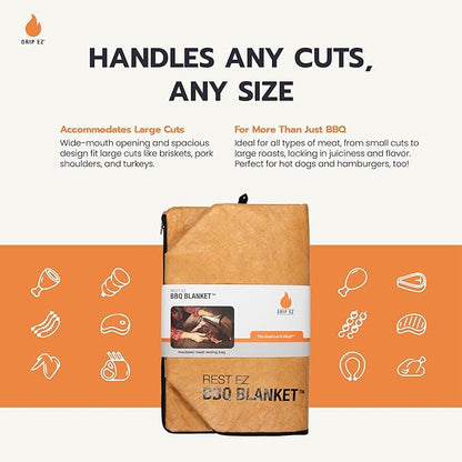 XL Prep Tub & BBQ Blanket Gift Bundle: (2) XL Prep Tubs + (2) Meat Resting Blankets - Ultimate BBQ Gift for Pitmasters, Brisket, Ribs, Pulled Pork & Outdoor Cooking