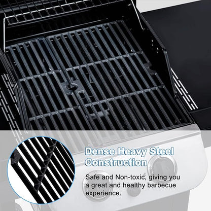 Grill Replacement Parts for Charbroil Performance 2 Burner 463673519, 463625217, 463625219, G470-0002-W1, G470-0003-W1, 18'' Cast Iron Grates, Heat Plates, Burners, Crossover Tubes, Ignitors.