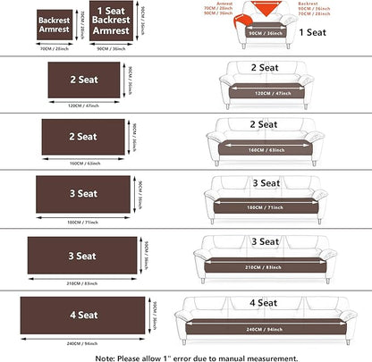 Velvet Couch Cover, Plush Sectional Sofa Cover Washable, Anti Slip Sofa Slipcover for 3-4 Cushions Sofas, Furniture Protector Covers for Pets & Kids(1PC, Blue, 35.4"×82.6", 3-4 Seater)