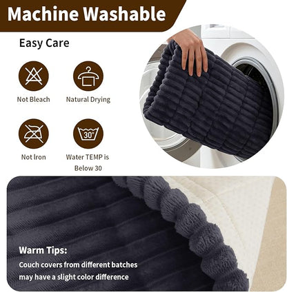 Leakproof Couch Cover for Dogs, Non Slip Washable Sofa Protector | Stain-Resistant Window Seat Cushions Chair Mat Car Seat Cover for Kids Pets (DarkGray 21.6" x 21.6")