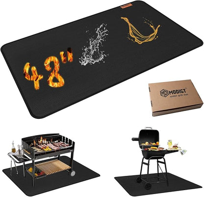 48 ×30 inch Under Grill mat, Double-Side Fireproof & Heat-resistant Outdoor Grill Mat, Protective Mat for Patio, Courtyard, Tabletop, Outerdoor BBQ Fire Pit Fireplace Mat