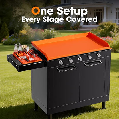 Snuggery 29 Inch Griddle Mat Kit for Blackstone – Heavy-Duty Silicone Flat Top Grill Cover with Tool Mat – Outdoor Waterproof Rust-Prevention BBQ Protector for Backyard & All-Season Storage