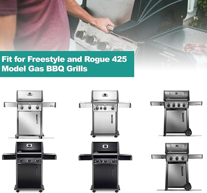 Full-Size Griddle Insert for Napoleon All Rogue and Freestyle 425 Grills, Flat Top Griddle for Other Brands of Grills of Matching Dimensions
