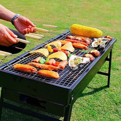 Barbecue Charcoal Grill BBQ Grill Tabletop Stainless Steel Portable Foldable Charcoal Grill for Outdoor Cooking Picnic Charcoal BBQ Grill