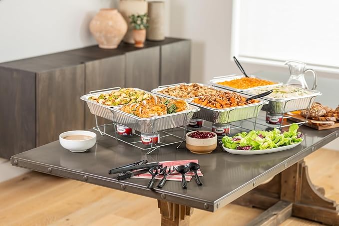 Sterno Fuel Cans - 6-Hour Burn, (6-Pack) Professional Safe Warmers for Food Trays & Buffet Set Chafing Dishes - Reusable Gel Burners, Twist Chafer Canned Heat, Handy Wick