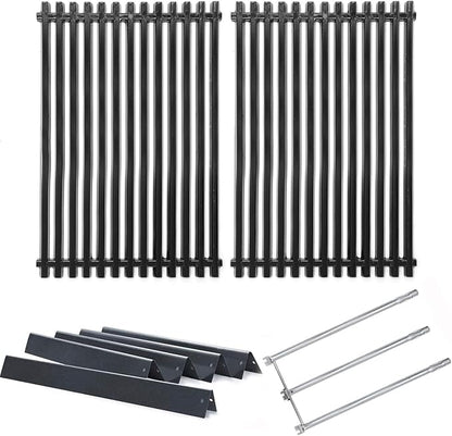 Hongso Replacement Parts for Weber 3 Burner Genesis Silver B & C Genesis Gold B/C, Spirit E310 E320 700 Grills with Side Mounted Control, 7525 Grill Grates, 7536 Flavorizer Bars, 7508 Burner Tubes Kit