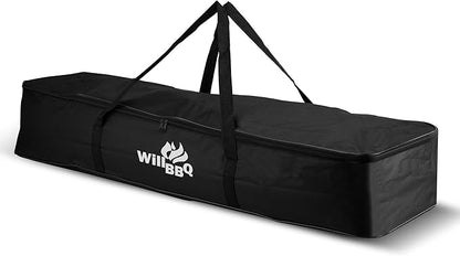 WILLBBQ Charcoal Grills (31.6x7.1x5.1 inch With Accessories) and Grill Storage Bag