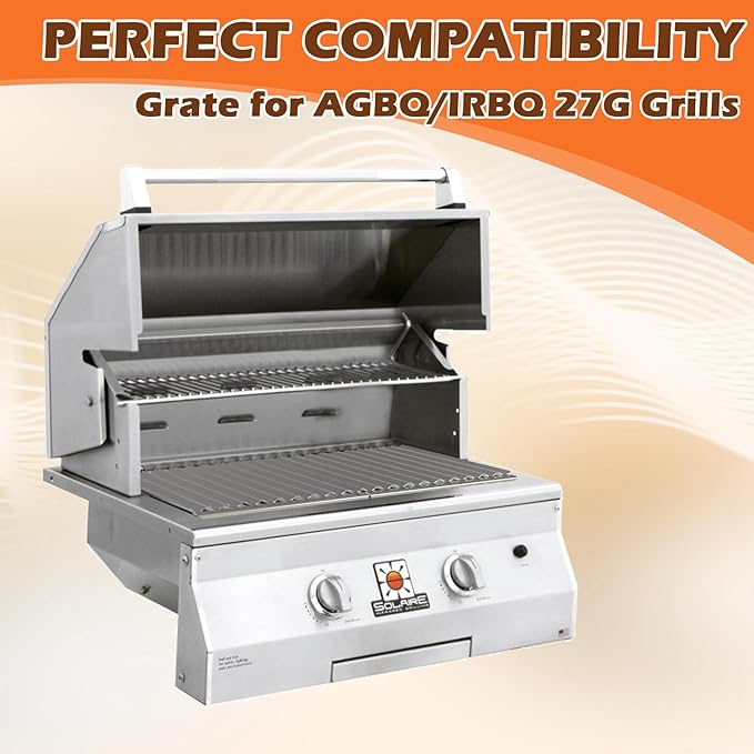 Grill Grates for Solaire AGBQ 27G Grills Stainless Steel Grill Replacement Parts for IRBQ 27G Grills Replacement Grates for SOL-2713R, 11.1 x 13.8 Inch