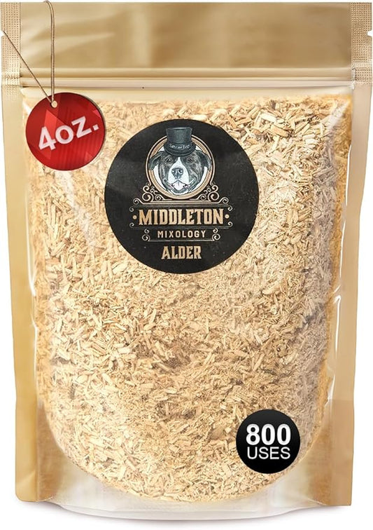 SmokeTop® 4oz Bag - Cocktail Smoker Chips for Old Fashioned Cocktails, Whiskey, & Bourbon - by Middleton Mixology Made in The USA (800 uses) (Alder)