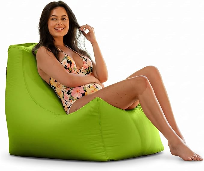 Jaxx Juniper Outdoor Bean Bag Patio Chair & Poolside Lounge, Lime Green