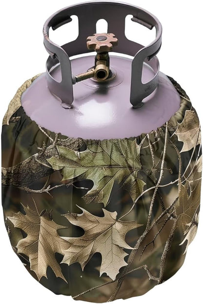 Camo Propane Tank Cover 20lb Weather Resistance Gas Tank Cylinder Cover for Outdoor Camping Yard Waterproof Grill Accessories Gift for Friends