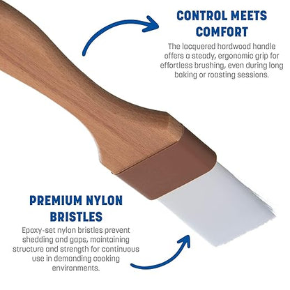 SPARTA 4039600 Nylon Wide Brush, Flat With Nylon Bristles, 1.5 Inches, Brown, (Pack of 12)