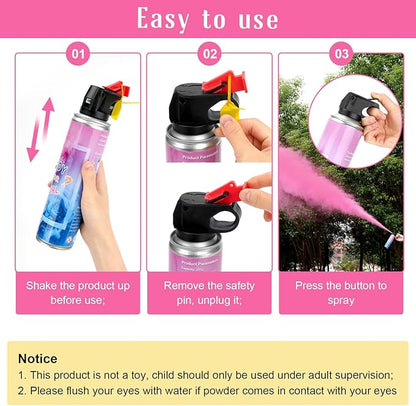 QIYVLOS Gender Reveal Fire Extinguisher 2 Packs, Gender Reveal Reveal Smoker Bomb, Baby Girl Reveal Party Ideas for Gender Reveal Decorations (Large, Pink)