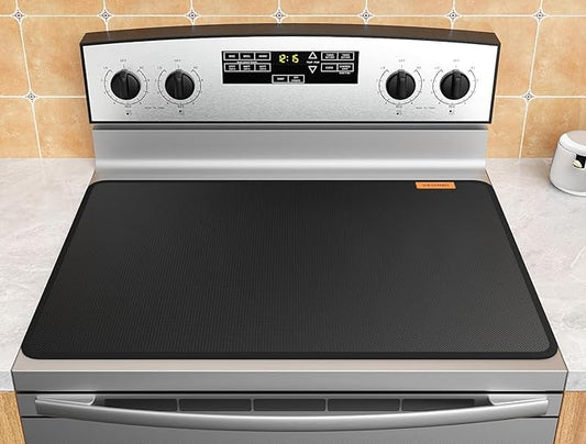 Fireproof Heat Resistant Stove Cover - 28x20 Inch Glass Top Protector for Electric Ovens, Waterproof Cooktop Mat