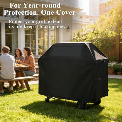 TheElves Grill Cover for Traeger Silverton 810 TFS81BLF, 57" Outdoor Grill Covers Waterproof Heavy Duty for Outdoor Pellet Grill and Smoker - 57" W x 27" D x 50" H