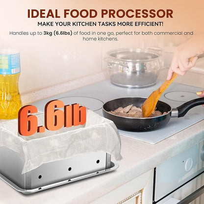 NEWTRY Deli Meat Press Tool 6.6LB Capacity Tofu Press Maker 304 Stainless Steel for Tofu Pork Beef Bacon Homemade Deli Meat with Press Handle