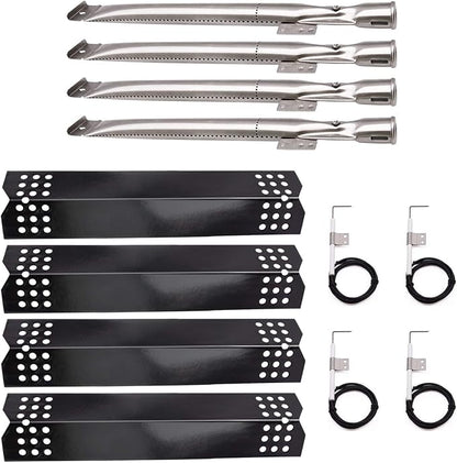 Criditpid Grill Replacement Parts for Nexgrill 4 Burner 720-0830H 720-0783E, Nexgrill 720-0888, 720-0888N, Members Mark 720-0830F, Burner Tubes, Heat Plates and Igniter for 720-0830H Nexgrill Parts