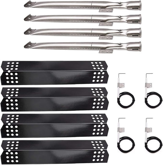 Criditpid Grill Replacement Parts for Nexgrill 4 Burner 720-0830H 720-0783E, Nexgrill 720-0888, 720-0888N, Members Mark 720-0830F, Burner Tubes, Heat Plates and Igniter for 720-0830H Nexgrill Parts