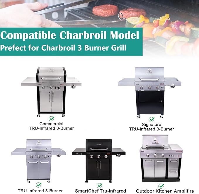 Cast Iron Grill Grates for Charbroil Commercial Infrared 3 Burner 463242516 G466-0025-W1A 463242515 466242515 466242615 463243016 463367516 463367016 466242516 466242616 463342620 463346017 463246018