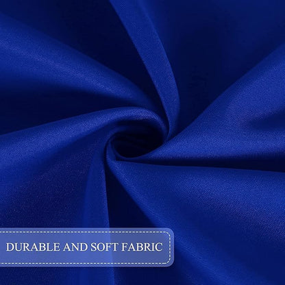 SARAFLORA Outdoor and Indoor Tablecloth -60 inch Round, Blue Wrinkle Free Washable Waterproof Table Cloth with Umbrella Hole and Zipper Round Table Cover for Spring/Summer/Patio/Picnic/BBQS/Party