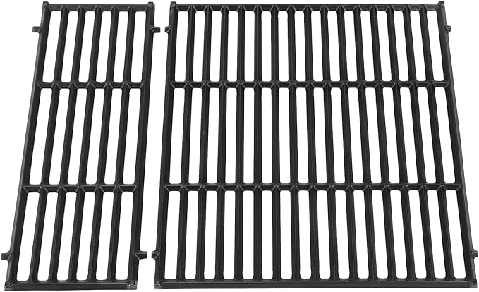 Utheer Porcelain-Enameled Cast Iron Cooking Grates for Weber Spirit 400 Series (2025 & Newer), 2PCS Replacement Grill Grate Set, Fits Weber Spirit E-425 S-425 E-435 EP-425 EP-435