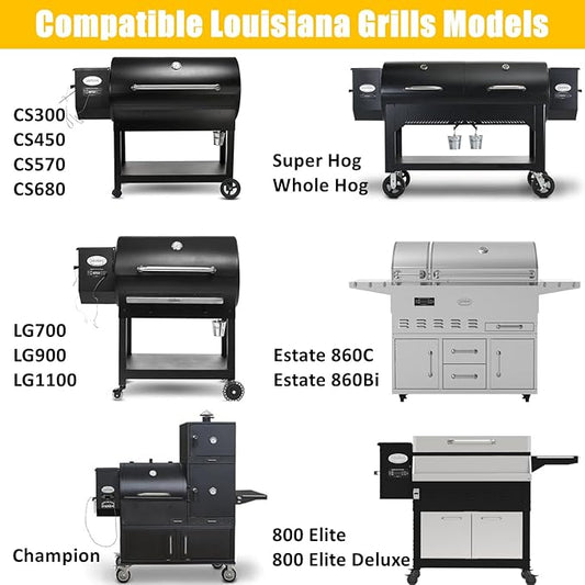 Upgraded 2.0RPM Auger Motor Replacement Parts for Louisiana Most Pellet Grill Smokers CS300 CS450 CS570 CS680 LG700 LG900 LG1100 800Elite Estate860 Part: 50104 50102 (Except V7PC1)