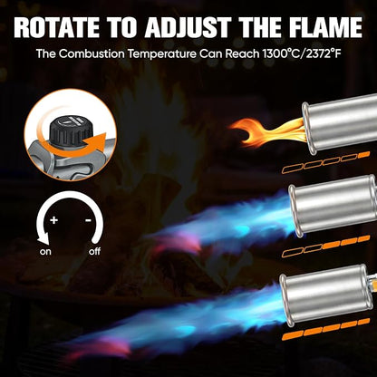 CSA Certified Propane Torch Weed Burner | Adjustable Flame Weed Torch with Detachable Handle&Piezo Trigger Self Igniting for Weed(Propane Tank Not Included)