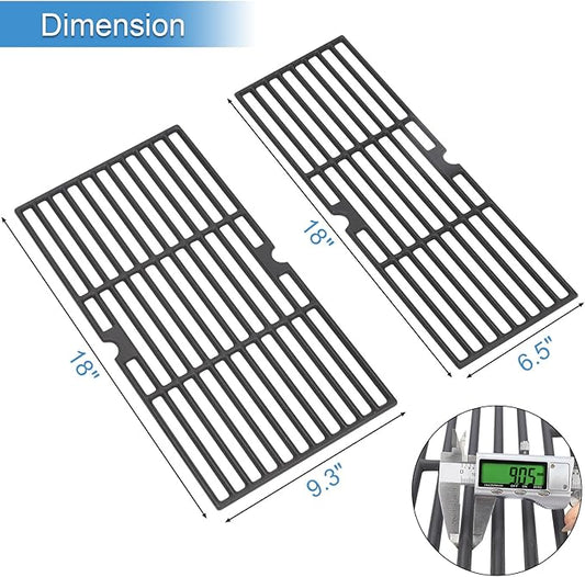 Cooking Grates for Charbroil Performance Grill - 463377017, 463347017, 463376018 463376117 463377117 4 Burner 475 Cart Liquid Propane Gas Grill, Cast Iron, 18 Inch