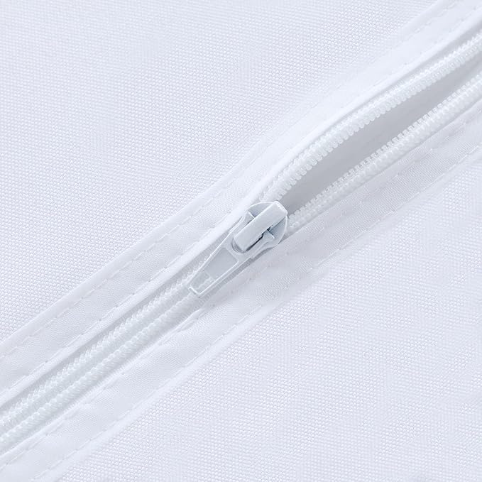 Fitable Square Outdoor and Indoor Tablecloth, White, 54 x 54 Inch | Washable Waterproof Wrinkle Free Table Cover, Zipper and Umbrella Hole, For Spring Summer Party Picnic Camping Patio