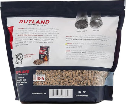Rutland Products Pellet Stove Creosote Remover, Chimney & Flue Cleaning Wood Pellets, 8 Pound Bag
