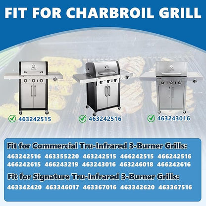 Emitter Plate & Grill Grate 463242516 for Charbroil Commercial Infrared 3 Burner Grills 463242515 466242515 463243016 463367016 466242516 463342620 463346017, Charbroil G474-0017-W1 G466-2400-W1 Parts