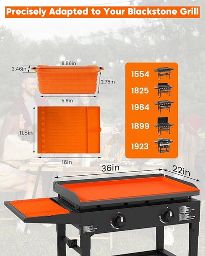 36" Griddle Mat for Blackstone 36 Inch Silicone Grill Mat Cover, Heavy Duty Food Grade Silicone Griddle Cover, Protect Your Grill from Rust, Rodents, Insects, Debris