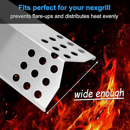 Grill Replacement Parts for Monument 24367, 35633, 17842, 24633, 41847NG 4 Burner Gas Grills, Grill Burner, Heat Plate, Igniter for Kitchen aid 720-0954, Monument 6 Burner 77352 77352MB 77352-MB