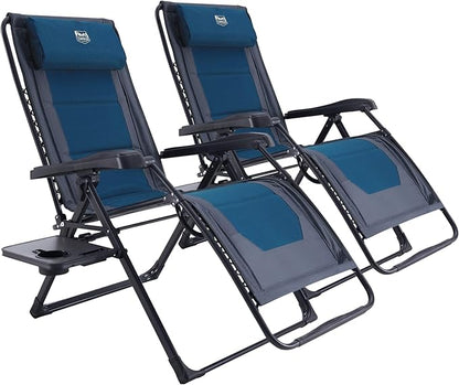TIMBER RIDGE Oversized Recliner Zero Gravity Chair, Blue-2 Pack