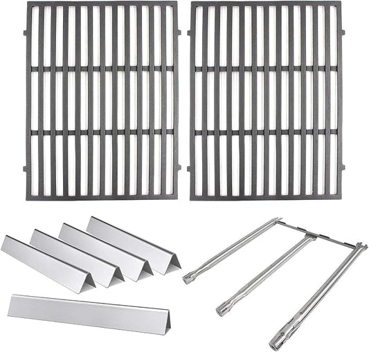 Hongso Spirit E-310 Grill Parts for Weber Spirit I & II 300 Series E310 S310 E320 S320 E330 S330 Gas Grill With Front Control, 7636 Flavorizer Bars 15.3", 7638 Grill Grates 17.5", 69787 Burners 18"
