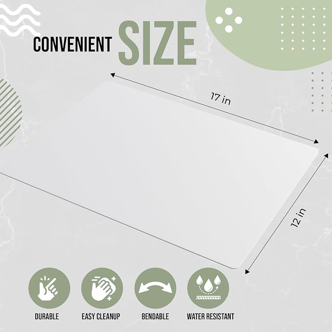 Crown Display Disposable Cutting Boards for Kitchen 300 Count White Cutting Board 12 Inch X 17.5 Inch Flexible Cutting Boards For Kitchen ~ Patent Pending ~ Recyclable Disposable Cutting Board Sheets