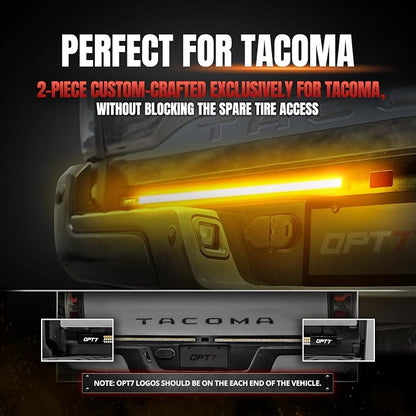 OPT7 Amber Safety Lights for 3rd Gen Tacoma TRD PRO 2016-2023, Front LED Grille Light + Tailgate Light Bundle Kit