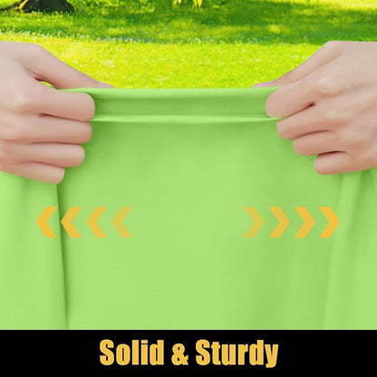 Smiry Rectangle Picnic Table Cloth, Waterproof Elastic Fitted Tablecloths for 4 Foot Tables, Washable Polyester Table Cover for Camping, Indoor and Outdoor (Lime Green, 30"x48")