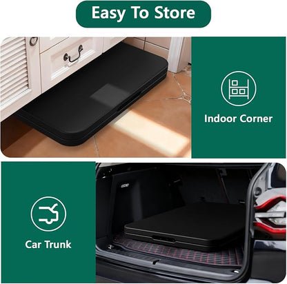 2 Pack 6FT Folding Table, Foldable Picnic Table with Carrying Handle, Heavy Duty Fold-in-Half Portable Table for Weddings, Camping, RV Travel, Parties, BBQs, Easy to Fold and Store, Black