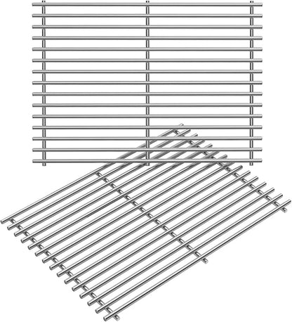 74037 Non-Stick Grill Grates for Pit Boss PB340 PB440 Series Wood Pellet Grills Accessories, Stainless Steel Replacement Cooking Grid for Pit Boss Replacement Parts PB440D2,Mahogany 440,2-Pack