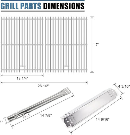 Grill Replacement Parts for Nexgrill 720-0830H, Nexgrill 720-0783E 720-0783EH, Grill Heat Plates, Burner Tubes and Igniter, Grill Grates for Home Depot Nexgrill 4 Burner 720-0830H