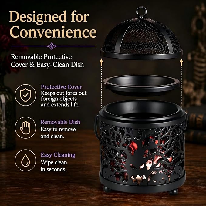 Dicimi Halloween Wax Melt Warmer – 3-in-1 Candle Warmer Lamp for Scented Wax, Wax Melter & Beverage Warmer, Flameless & Energy-Saving, Unique Scentsy Wax Warmer Alternative, Gifts for Friend