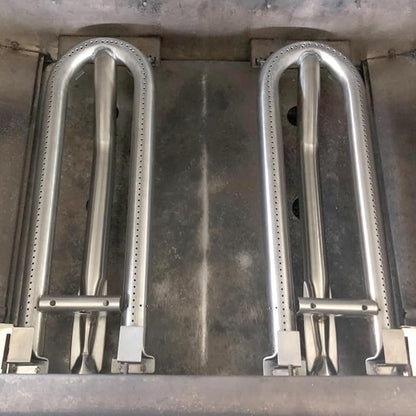 19-1/8" Stainless Steel Burner Replacement Parts for DCS 27" 36" 48" 27DBQ 27DBR 27DSBQ, 27DSBQR, BGA36-BQARL, BGA36-BQARN Charmglow，Brinkmann 810-8905-S, 810-8907-S Gas Grill（3pack）