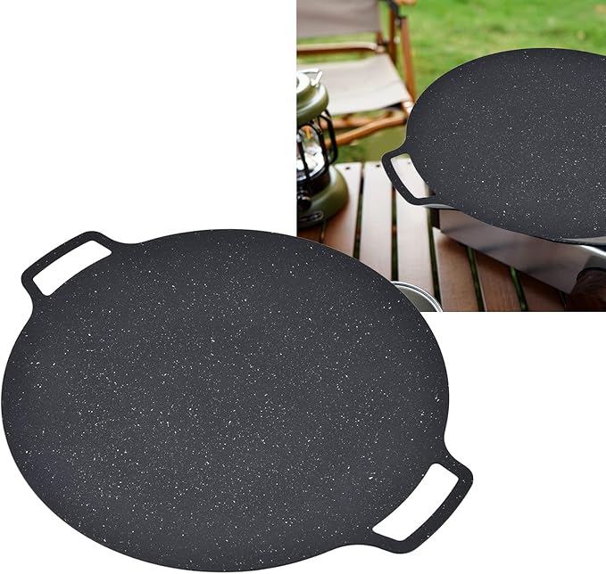 Korean BBQ Grill, Good Insulation Heat Solid Grilling Pan Nonstick for Outdoor Indoor Party for Camping 36CM