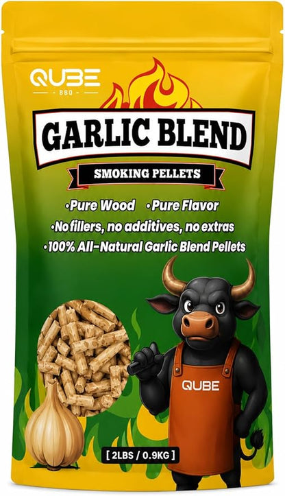 Garlic Blend Smoking Pellets | Bold & Savory BBQ Smoke | Use Less, Taste More | All-Natural Smoking Blend for Grills, Smokers, and Tubes | 2lb Bag