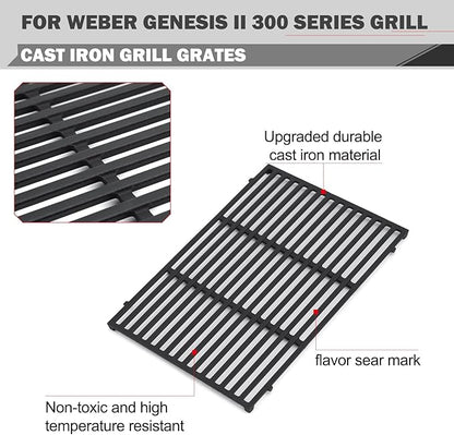 66095 66802 Grates Replacement Parts for Weber Genesis II E-310 II E-315 II E-335 II GS4 II E-330 LX E-340 Grill Parts Weber Genesis II & LX 300 Series Grill Replacement Parts Genesis 2 Cooking Grates