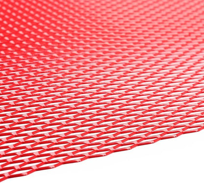 AggAuto Universal 40"x13" Car Grill Mesh 6x12mm Rhombic Hole Red | Aluminum Alloy Automotive Grille Insert Bumper, One of the Most Multifunctional Shape Grids 100x33cm