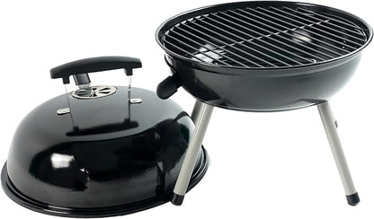 14.5 Inch Portable Charcoal Grill, Steel Construction with Vented Lid for Outdoor Cooking