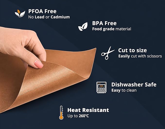 BBQ Grill Mats for Outdoor Grill Mat (5 Pack) 100% Non-Stick Heat-Resistant Grilling Mats for Outdoor Grill, Reusable Grill Topper, Easy Clean BBQ Accessories for Outdoor Grill Cooking Mat