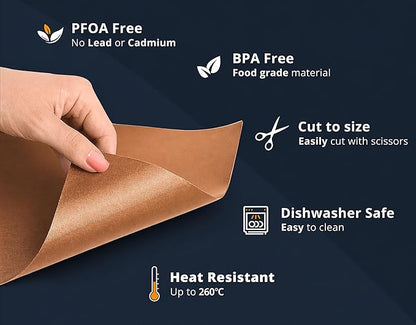 BBQ Grill Mats for Outdoor Grill Mat (5 Pack) 100% Non-Stick Heat-Resistant Grilling Mats for Outdoor Grill, Reusable Grill Topper, Easy Clean BBQ Accessories for Outdoor Grill Cooking Mat